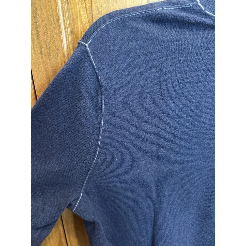 Banana Republic Cotton Cashmere Sweater‎ Blue Crewneck Pullover Old Money Mens M